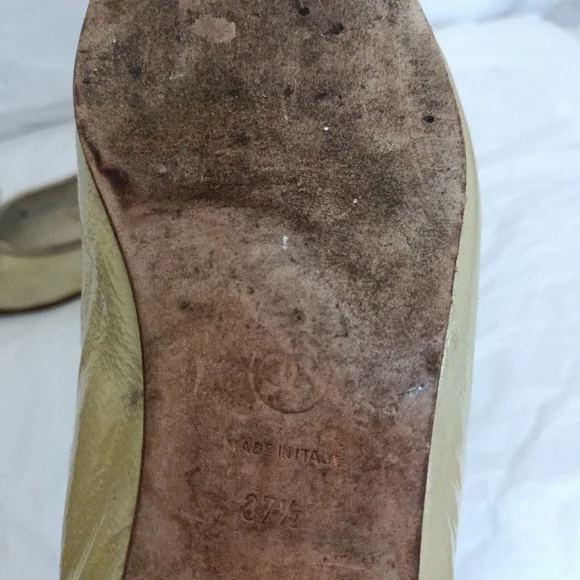 Chanel ballet flats cap toe size 37.5 patent
